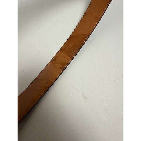 Trafalgar Black Burundi French Calf Croc Embossed Leather Belt Sz. 38 - Picture 6 of 6